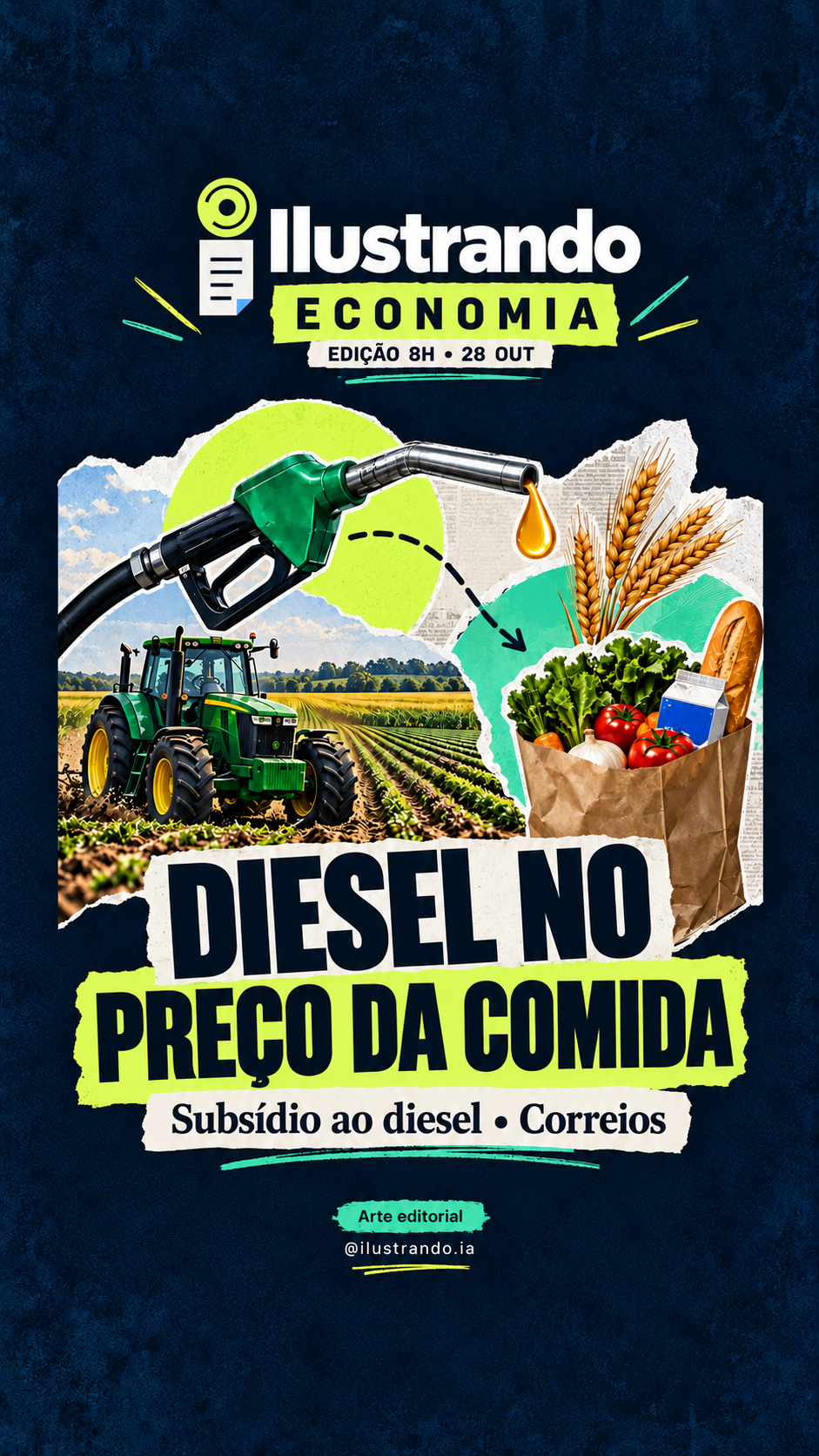 Capa original: Diesel no preço da comida